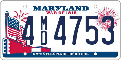 MD license plate 4MD4753