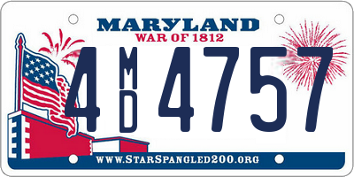 MD license plate 4MD4757
