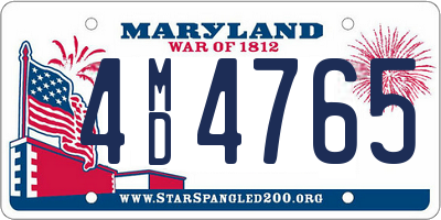 MD license plate 4MD4765