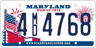 MD license plate 4MD4768