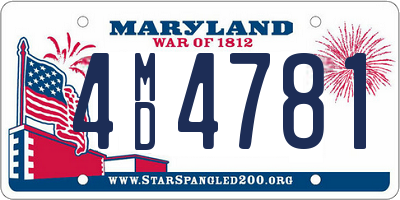 MD license plate 4MD4781