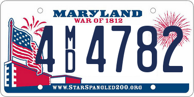 MD license plate 4MD4782