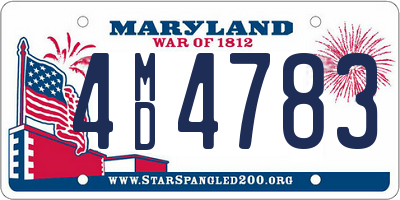 MD license plate 4MD4783