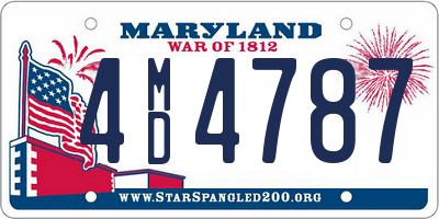 MD license plate 4MD4787