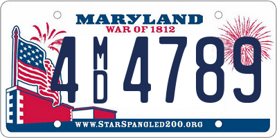 MD license plate 4MD4789