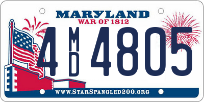 MD license plate 4MD4805