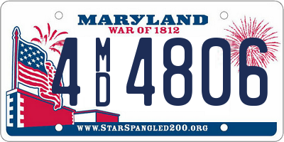 MD license plate 4MD4806