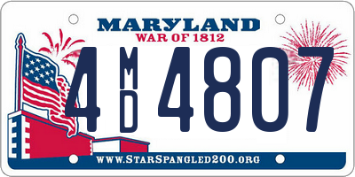 MD license plate 4MD4807