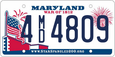 MD license plate 4MD4809