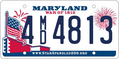 MD license plate 4MD4813
