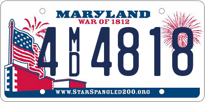 MD license plate 4MD4818