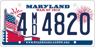 MD license plate 4MD4820