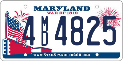 MD license plate 4MD4825