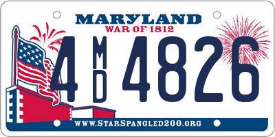 MD license plate 4MD4826