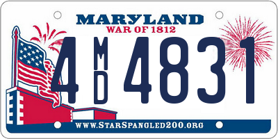 MD license plate 4MD4831