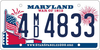 MD license plate 4MD4833