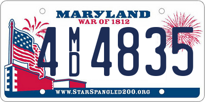 MD license plate 4MD4835