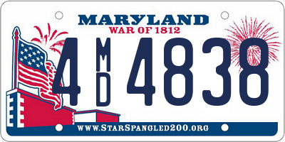 MD license plate 4MD4838