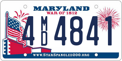 MD license plate 4MD4841