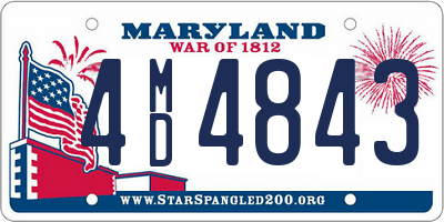 MD license plate 4MD4843