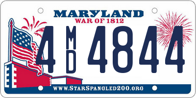 MD license plate 4MD4844