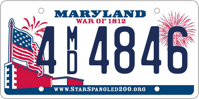 MD license plate 4MD4846