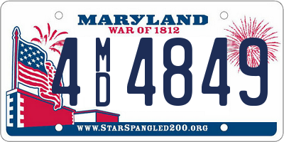 MD license plate 4MD4849