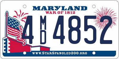 MD license plate 4MD4852