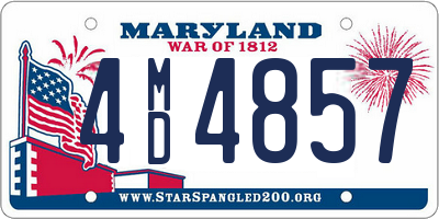 MD license plate 4MD4857