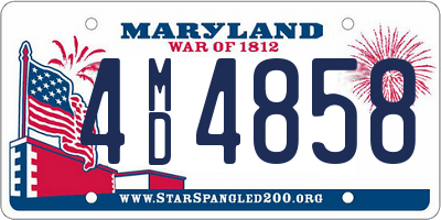 MD license plate 4MD4858