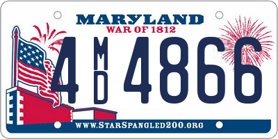 MD license plate 4MD4866