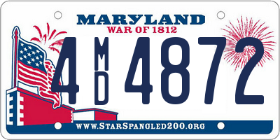 MD license plate 4MD4872