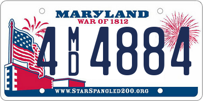 MD license plate 4MD4884