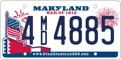 MD license plate 4MD4885