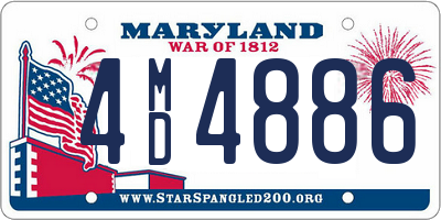 MD license plate 4MD4886