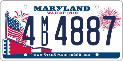 MD license plate 4MD4887
