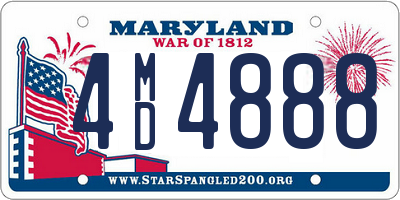 MD license plate 4MD4888