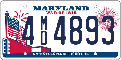 MD license plate 4MD4893