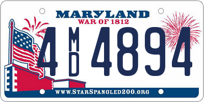 MD license plate 4MD4894