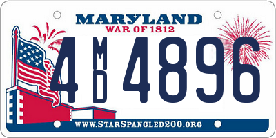 MD license plate 4MD4896