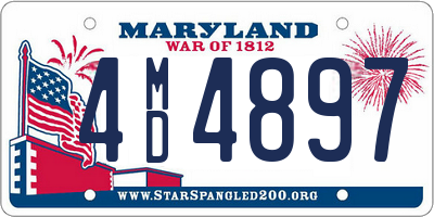 MD license plate 4MD4897