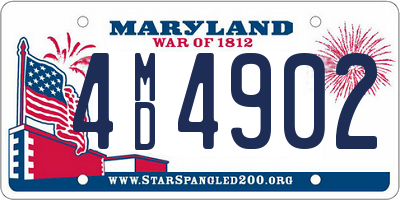 MD license plate 4MD4902