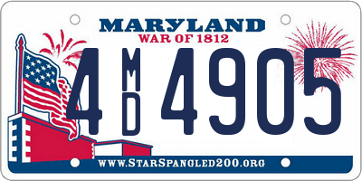 MD license plate 4MD4905