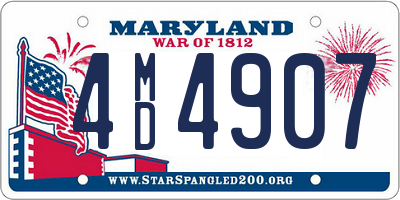 MD license plate 4MD4907