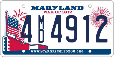 MD license plate 4MD4912