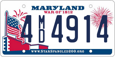 MD license plate 4MD4914