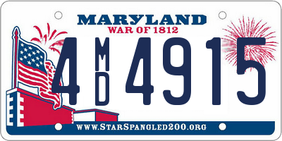 MD license plate 4MD4915