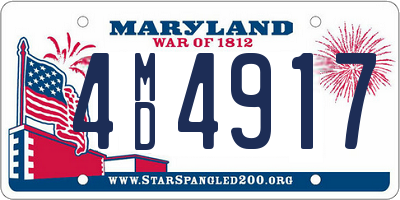 MD license plate 4MD4917