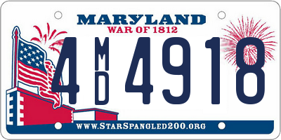 MD license plate 4MD4918