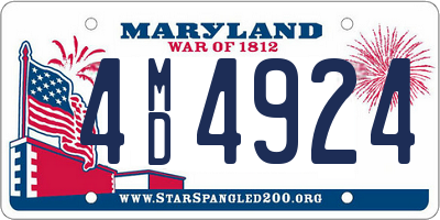 MD license plate 4MD4924